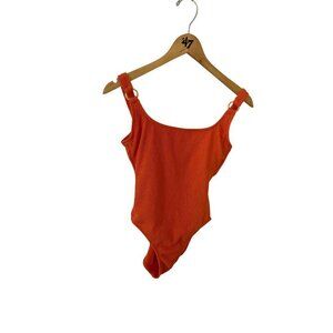 Michael Michael Kors women's Orange One Piece Textured Swimsuit - 6